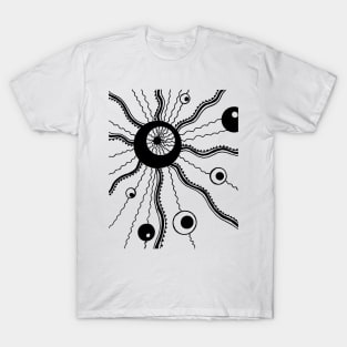 String Theory Abstract Tangle  with transparent background T-Shirt